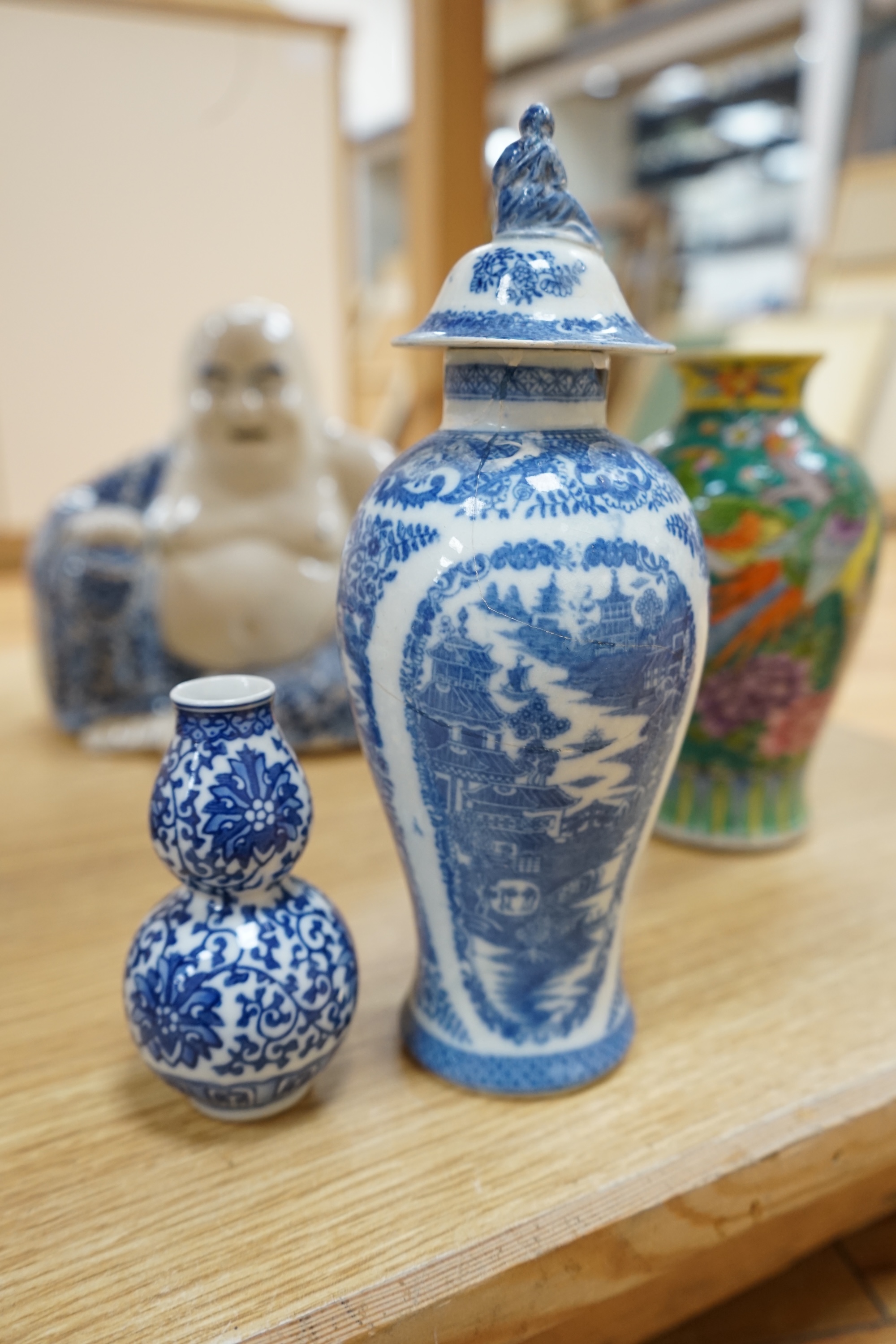 A group of various Chinese and Japanese ceramics etc. Condition - varies